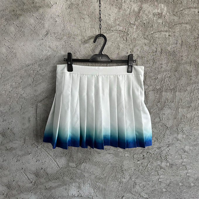 casablanca gradient pleated silk mini skirt